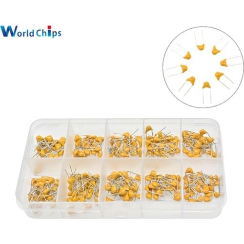 300pcs 10Value 10pf~10nF 50V 10pF 20pF 30pF 47pF 56pF 68pF 100pF 1nF 10nF 100nF Monolithic Multilayer Ceramic Capacitor Kit Box