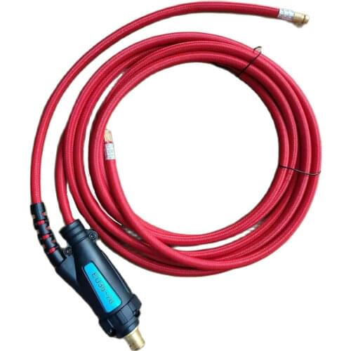 4M Red Soft Cable For WP20 SR20 Tig Welding Totch With 35-70 Euro Connector Gas Nut M16*1.5