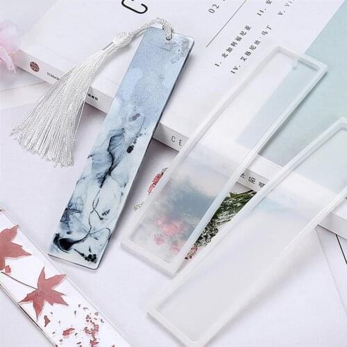 6 Pcs Silicone DIY Bookmark Casting Mould DIY Craft Silicone Mold Bookmark Mold