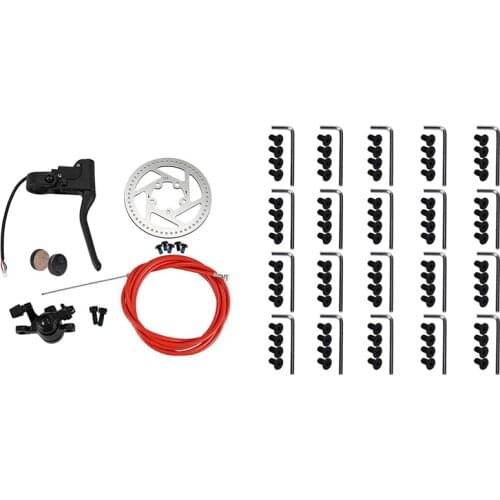 80Pcs Handlebar Front fork Tube Screws and 20 Pcs Hexagon with Brake Lever Disk Break Cabel Kit,for Xiaomi Mijia M365