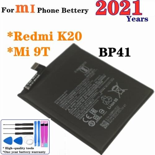 2021 BP41 Battery For Xiaomi Redmi K20 / Mi 9T Phone Battery 4000mAh High Quality Batterie Bateria Batterij Accumulator + Tools