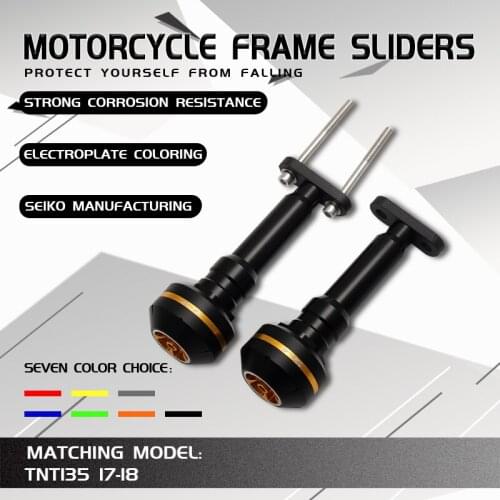 Motorcycle CNC Aluminum Falling Protection Frame Sliders Crash Protector For Benelli TNT 135 TNT135 2017 2018 17 18