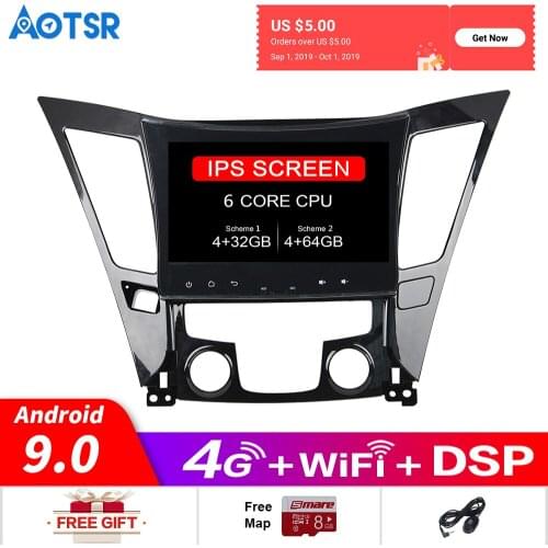 Android 9.0 DSP Car GPS Navigation radio For Hyundai SONATA 2011-2014 Multimedia Player Radio Screen Audio Head Unit No DVD 64GB