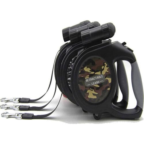 Free Shipping New Arrival 8M 50kg Large Dog Leash Retractable Extending Pet Leash Lead for Big and Medium Dog with LED