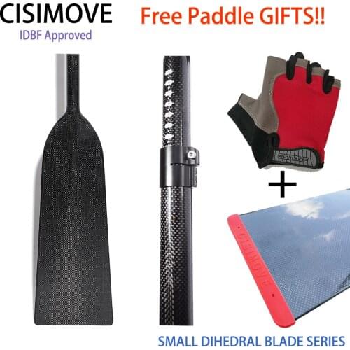 CISIMOVE IDBF approved Small Dihedral full carbon clamp adjustable dragon boat paddle with paddle accessories