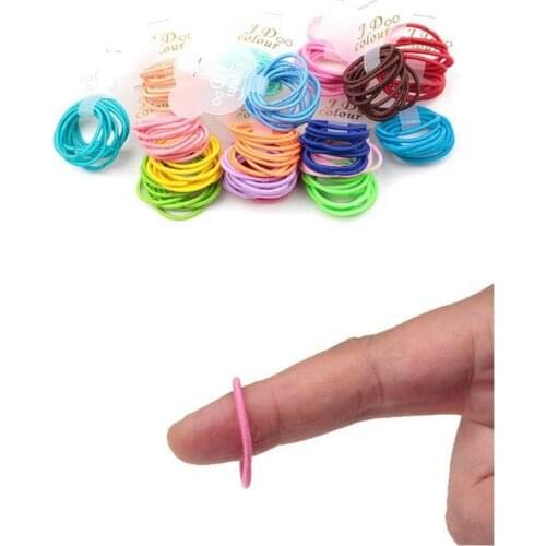 Baby Hair Ties for Thin Hair Ponytail Holder for Newborn Girls, Toddler Rubber Bands for Hair Multicolor 100pcs