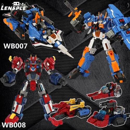 NEW Fansproject Transformatoin Bule WB007 Red WB008 FPJ Diaclone Dai Atlas Commander Action Figure Robot Toys