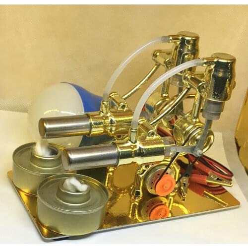Hot Air Stirling Engine Experiment Model Electric Generator Physical Educational Mini Engine Toy Collection