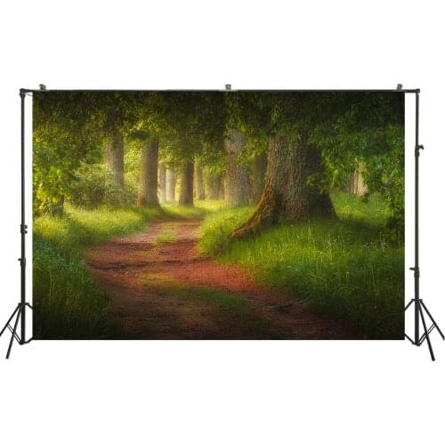HUAYI Photography Backdrop green forest cartoon fairy tale photo background birthday party birthday newborn backdrops W-3724
