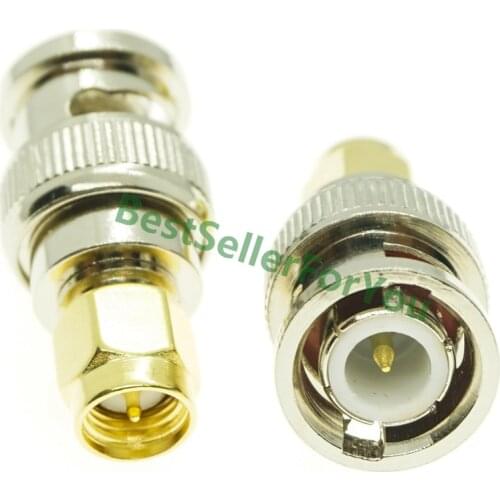 SMA Male to BNC Male Plug Straight RF SMA-BNC-JJ RF Coaxial Coax Adapter