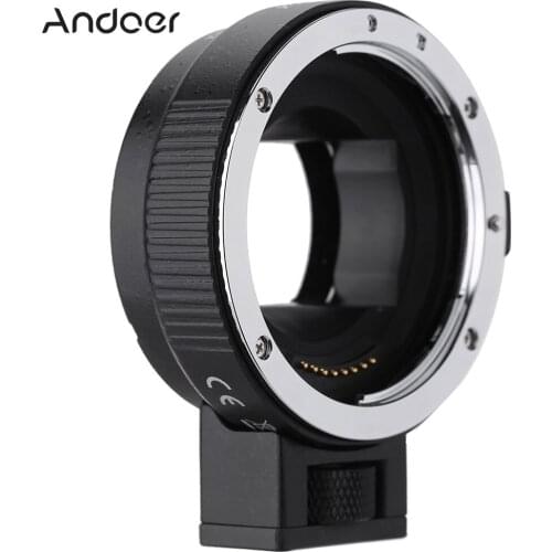 Andoer Auto Focus AF EF-NEXII Adapter Ring for Canon EF EF-S Lens to use for Sony NEX E Mount 3/5N/5R/7/A5100/A6000 Full Frame
