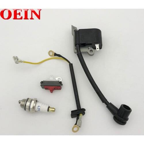 Ignition Coil Stop Switch Spark Plug Kit For HUSQVARNA 136 137 141 36 41 26 23 Chainsaw Parts