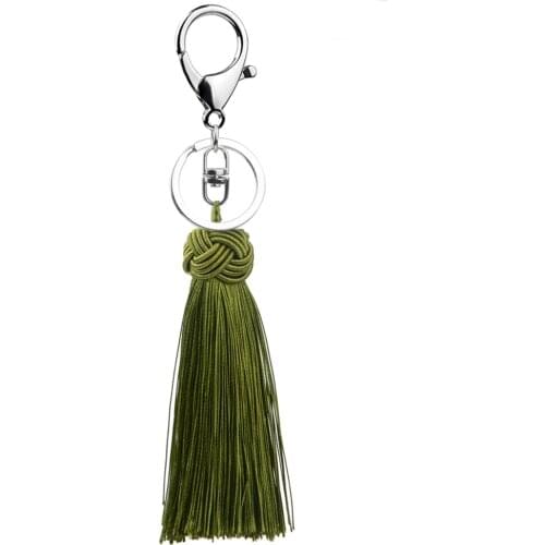 LFPU Handmade Tassel Keychain Women Alloy Pendant Car Key Chain Ring Holder Jewelry For Women Girl Fashion Gift
