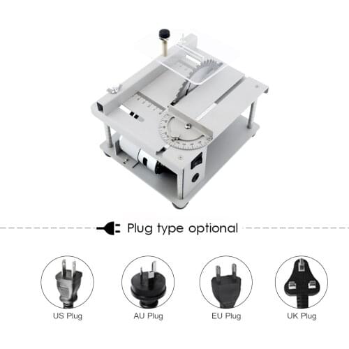 150W Multi-Functional Table Saw Mini Desktop Saw Cutter Electric Cutting Machine with Saw Blade Adjustable-Speed Angle