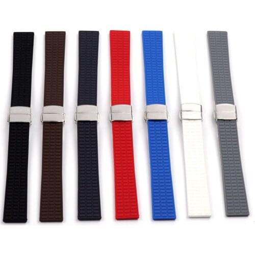 Black Brown Blue 18mm Soft Rubber Watchbands For Fit Patek Philippe Aquanaut 5067A 491PTK Strap band Belt