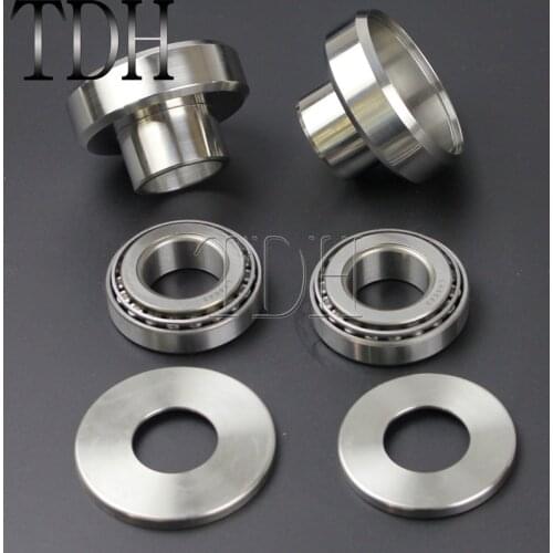 Motorcycle Chrome 3 Degree Raked Neck Cups Cup Set Kit For Harley Chopper Bobber Custom Big Twin
