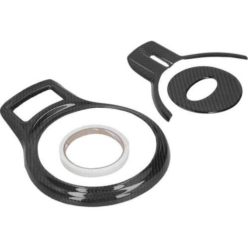 Steering Wheel Sticker Carbon Fiber Steering Wheel Cover Gear Shift Panel Trim Set Fit for 86 GT 2012-2015