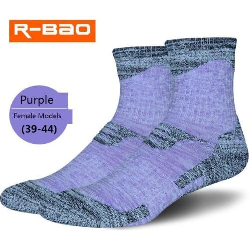 R-BAO 1 Pair Brand Winter Thicken Men Women Outdoor Skiing Socks Breathable Terry Mountaineering Hiking Calcetines Skiing Socks