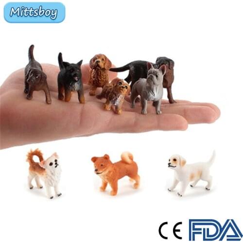 New Simulation Poultry Dog Animal Simulation Figure Braddock ShibaEducational Toy for Children Baby Toy Figure Collection Gifts