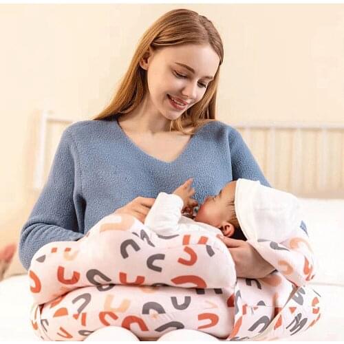 Nursing Pillows Baby Maternity Breastfeeding Multifunction Adjustable Cushion Infant Newborn Feeding Layered Washable Cover