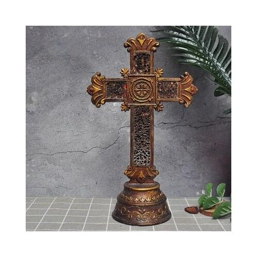 Retro cross ornaments, Catholic church garden gardening accessories Church friend gift