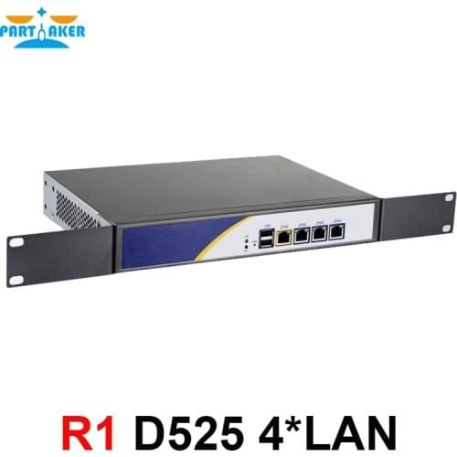 Partaker R1 Firewall VPN Network Security Appliance Intel D525 Dual Core 4 Intel Gigabit LAN Router PC 2GB Ram 32GB SSD