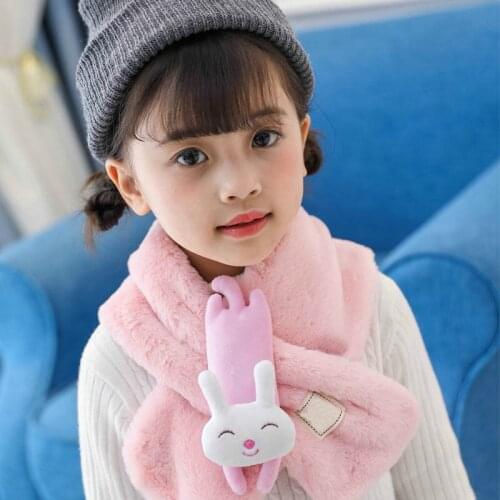 Childrens Imitation Rabbit Hair Scarf Detachable Autumn Baby Boy Girl Collar Winter Warm Kids Scarves