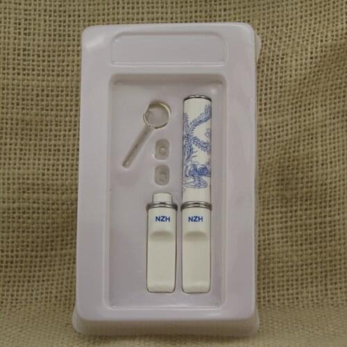 Blue and White Porcelain Cleaning Cigarette Holder Smoking Accessories Gift for Men Health Somking Gadgets for Men Blunt Holder