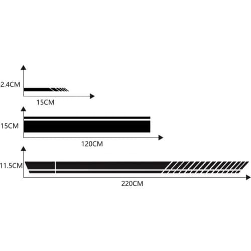 Sporty Racing Stripe Car Side Body Hood Rearview Mirror Sticker Decals Decor Set автомобильные товары автомобильные Car Sticker