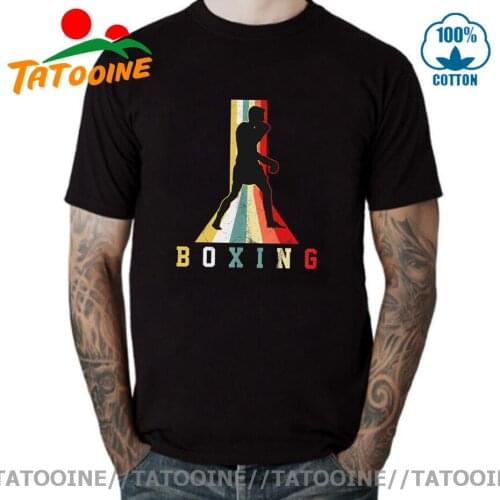 Tatooine Retro Stripes Design Boxer T-shirt for man Vintage Boxing Player T shirt men Cool Boxing Fighter tee shirt New Vestidos