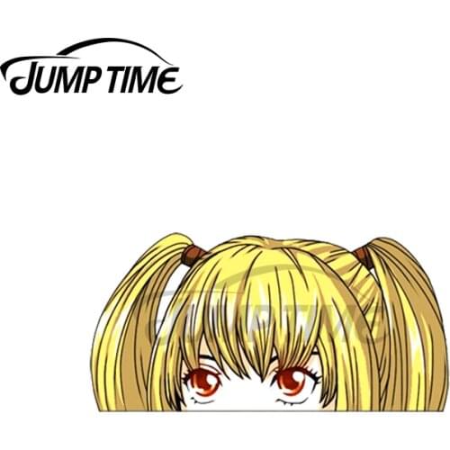 Jump Time 13 x10.6cm For The Eyes Peeker Car Sticker VAN Personality Laptop Decal Camper Silhouette Windows Auto JDM Assessoires