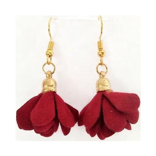 Wholesale cheap jewelry Gold Stainless Steel CuteColors Flower Stud Earrings for Women Girls Minimalist Jewelry Accessories Gift