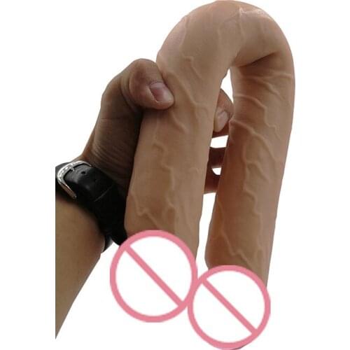Double-headed Artificial Big Dildos Extra Long Flexible Double Ended Dildo Penetration Massage Sex Toy for Lesbian Women Gay