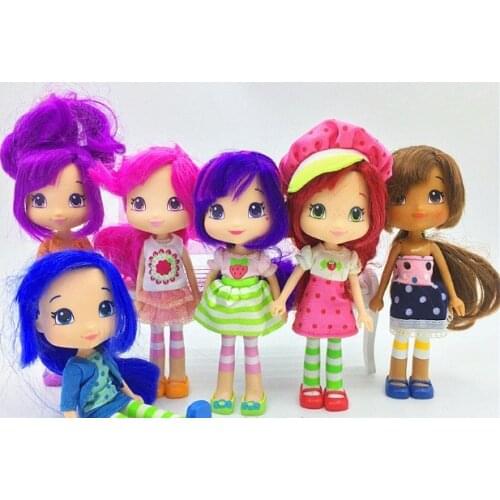 5pcs no repeat 14cm Straw berry Rush girls action figure doll PVC Shortcake Orange Blossom Lemon Meringue kids collection gift
