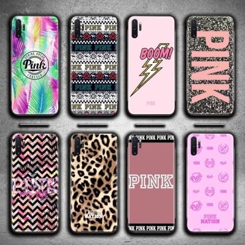 VS pink Phone Case For Samsung Galaxy Note20 ultra 7 8 9 10 Plus lite J7 J8 Plus 2018 Prime M21