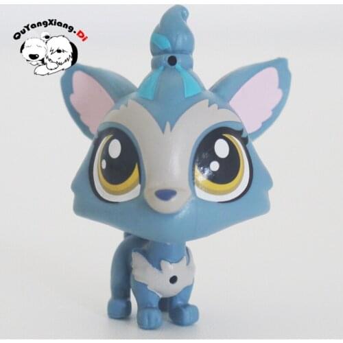 CWM058 Pet Shop Animal blue cat doll action Figure kitten