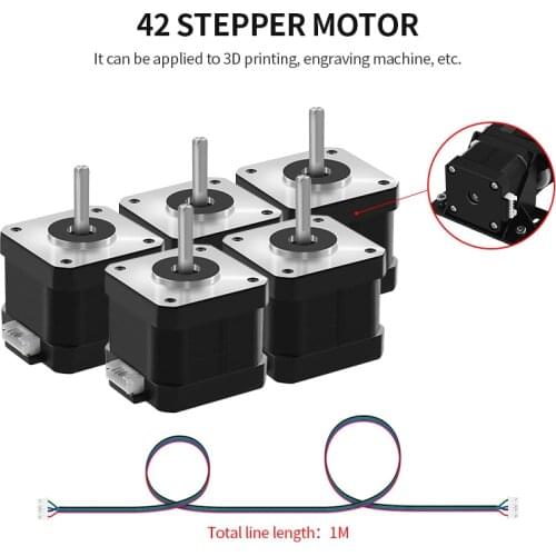 3D Printer Parts Stepper Motor 17HS4401S 1.5A 42 Motor 42BYGH 17HS4401 4 Lead For 3D Printer CR 10 Ender 3 XYZ CNC Engraver