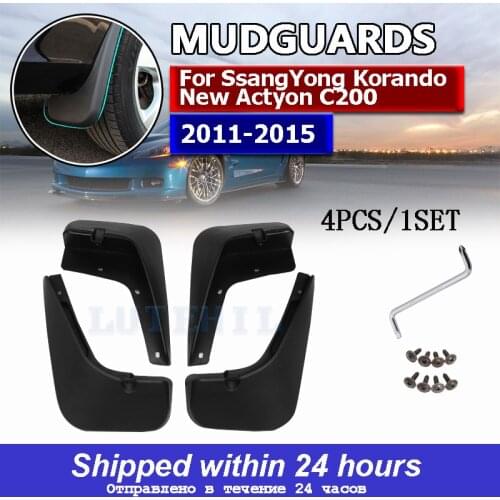 For SsangYong Korando New Actyon C200 2011-2015 Mud Flaps Splash Guards Fender Mudguards Mudflaps Car Accessories