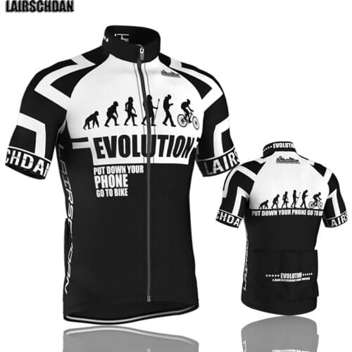 LairschDan Black Cycling Jersey Funny Mens Rainbow Bicycle Cycling Clothing Maillot Ciclismo Breathable MTB Bike Jersey Shirt