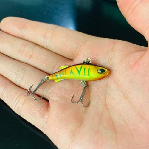 1 PCS 4cm 4g Artificial Japanese VIB Fishing Lure lead inside Hard Bait Diving Swivel Bait winter Sea Fishing Tackle
