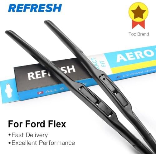 REFRESH Hybrid Wiper Blades for Ford Flex Fit hook Arms