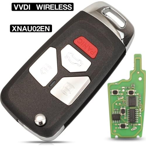 Kutery PN:XNAU02EN Xhorse Wireless Smart Remote Key For Audi Flip Folding 4 Buttons Key English Version 1 Piece