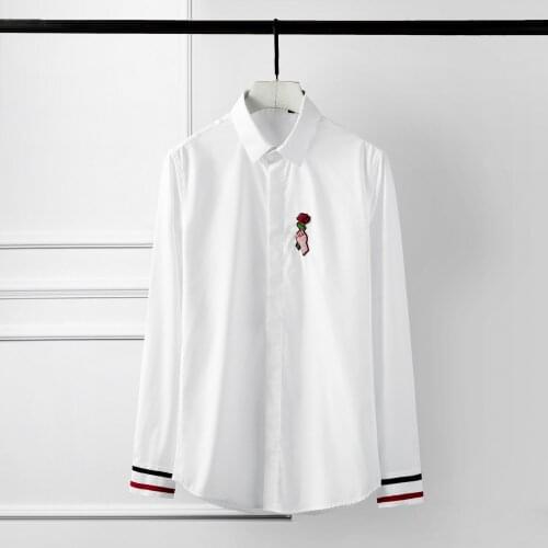 Summer Man Shirts Luxury Flower Embroidery Men Shirt Short Sleeve Camisa Masculina Plus Size 4xl Mens Shirts Casual Slim Fit