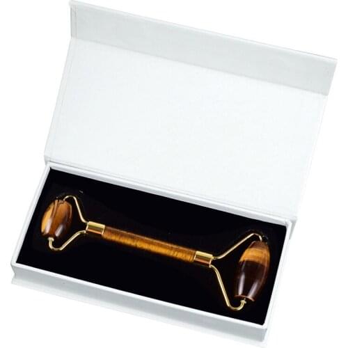 Natural Jade Roller Facial Massager Tiger Eye Healing Stone Massage Set Face Lifting Body Slimming Beauty Skin Care Tool