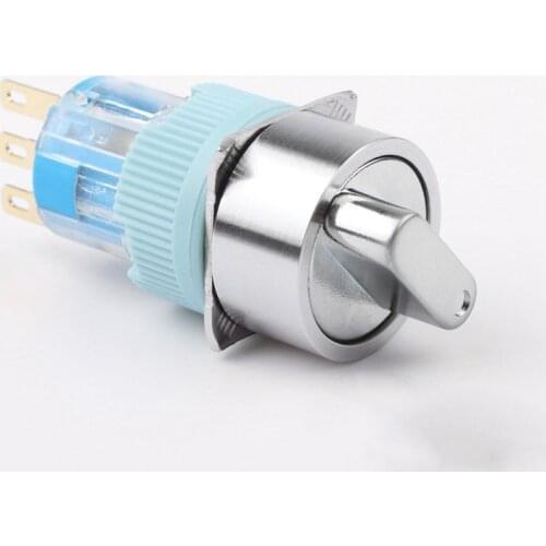 16mm Metal Metal Knob Switch 2 Position/3 Position Self-locking/Latching Self-reset/Momentary Select Button Switch