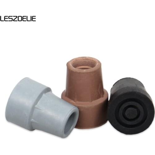 1 Piece Bottom Soft Gum Rubber Pads For Two Joints Metal Walking Stick The Rubber Tips For Fashion Walking Canes End Cover Tip