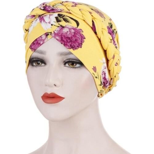 New Womens Hair Care Islamic Jersey Head Scarf Milk Silk Muslim Beads Braid Wrap Stretch Turban Hat Chemo Cap Head Wrap