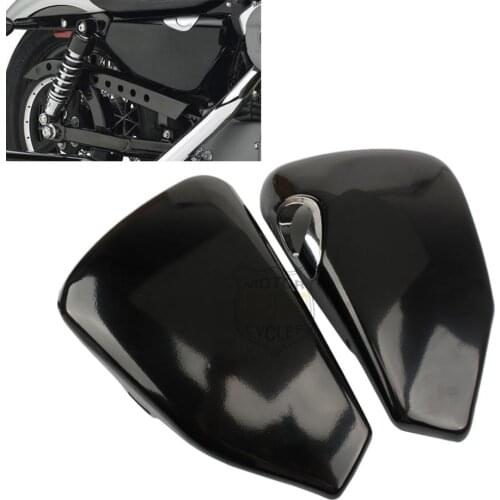 Motorcycle Left Right Side Fairing Battery Cover Gas Tank Guard Fairing For Harley Sportster 883 1200 XL 2014-2018 Black