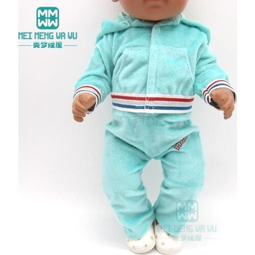Doll Clothes Fashion sports suit, dress for 43 cm toy new born doll baby 18 Inch American doll OG Girls gift