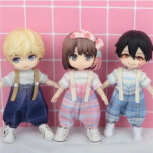 Ob11 Doll Clothes fashion rainbow color belt pants for ob11 overall trouser for obitsu11,ob11,1/12 bjd doll accessories Clothing